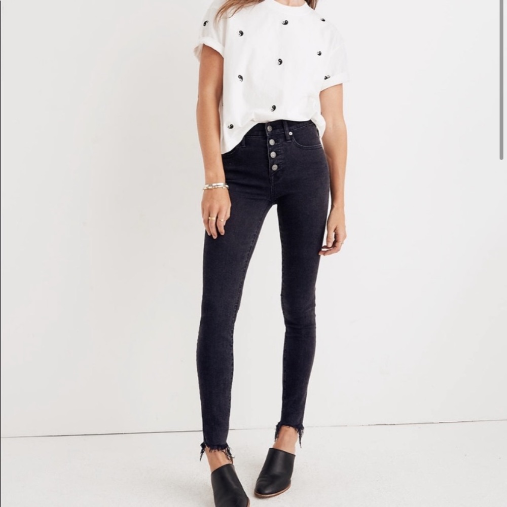 Madewell Mid-Rise Skinny Jeans in Berkeley Black